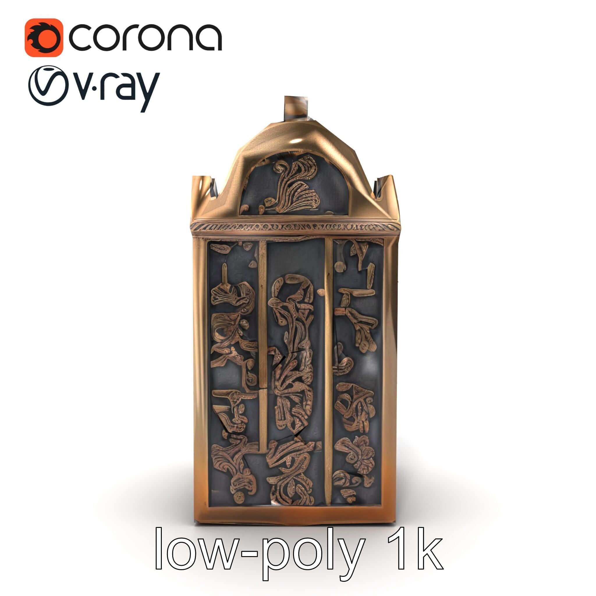 Medieval Knight Castle Bookend model pack Low-poly 3D model_23