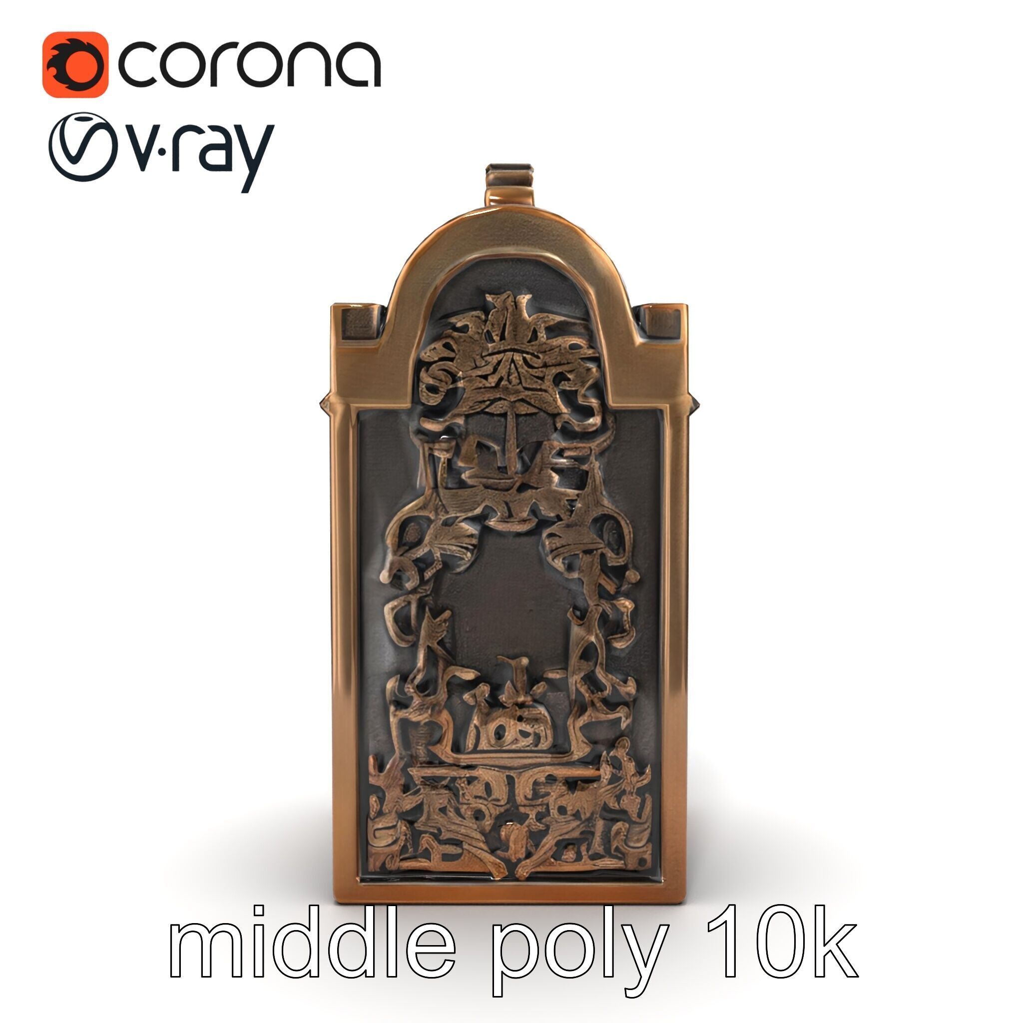 Medieval Knight Castle Bookend model pack Low-poly 3D model_31