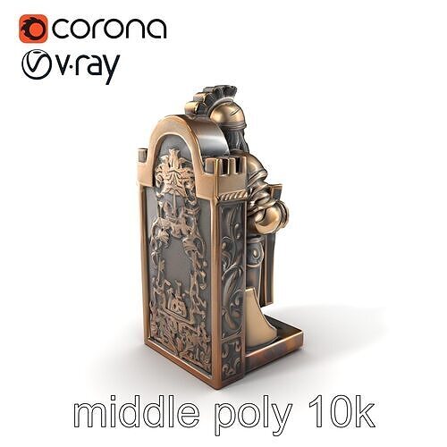 Medieval Knight Castle Bookend model pack Low-poly 3D model