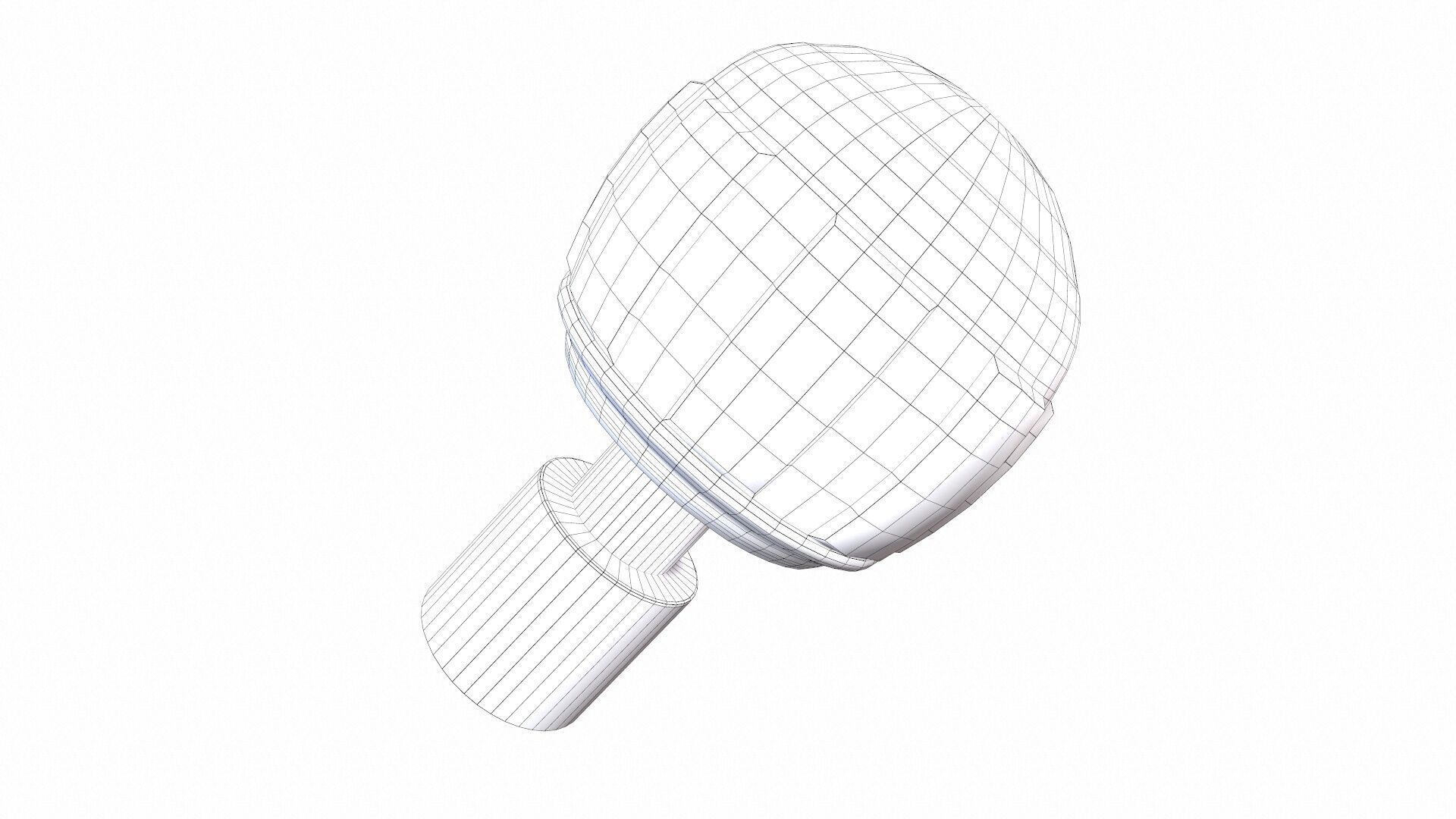 Industrial Knob Low-poly 3D model_7