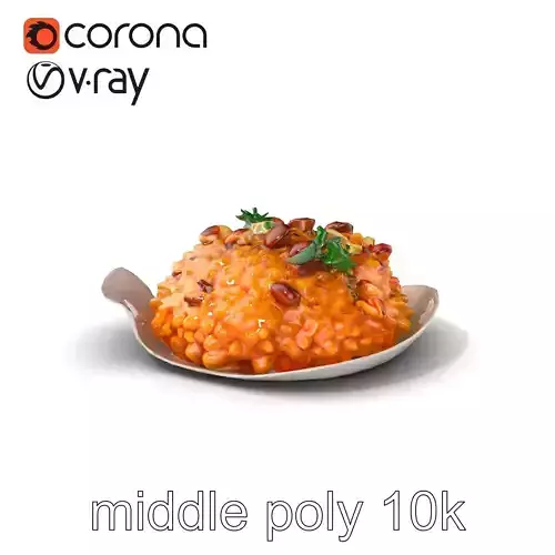 Gourmet Pumpkin Risotto Detailed Culinary Model Pack Low-poly 3D model