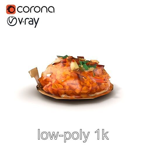 Gourmet Pumpkin Risotto Detailed Culinary Model Pack Low-poly 3D model 5