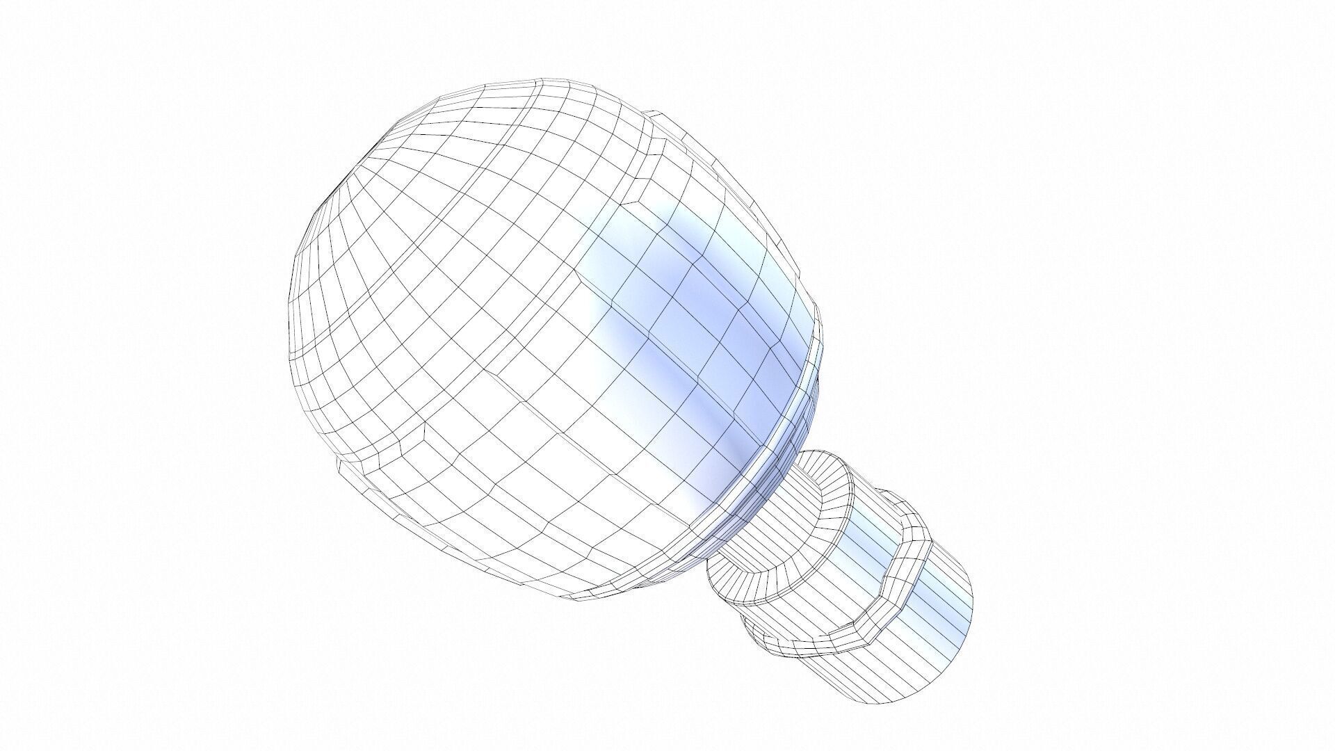 Industrial Knob Low-poly 3D model_8