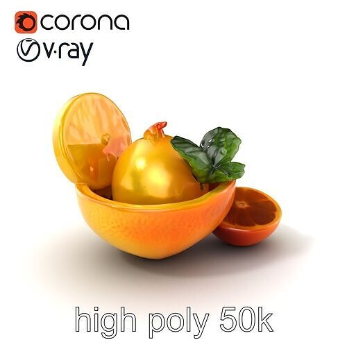 Gourmet Citrus Sorbet Model Pack Low-poly 3D model 2