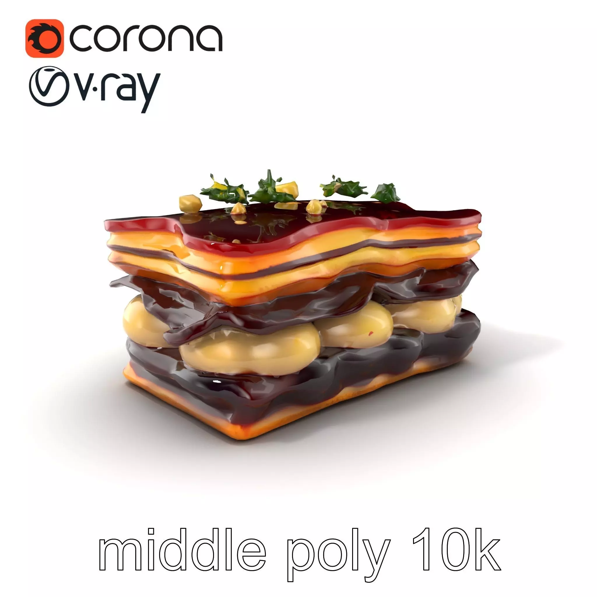 Gourmet Chefs Delight MilleFeuille Model Pack Low-poly 3D model