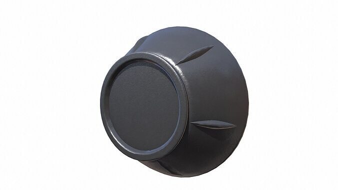Industrial Knob Low-poly 3D model 6