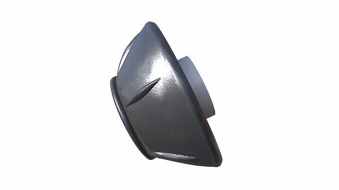 Industrial Knob Low-poly 3D model 2