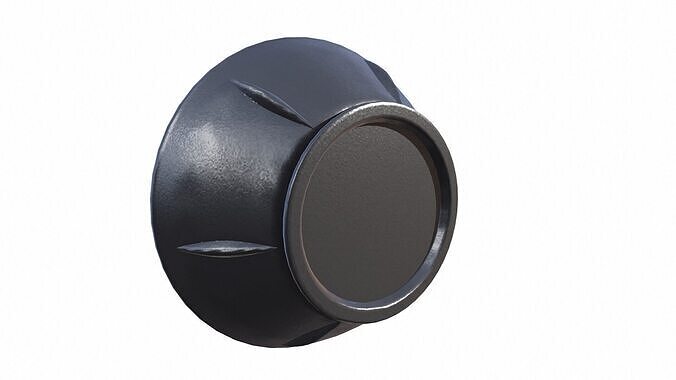 Industrial Knob Low-poly 3D model 5