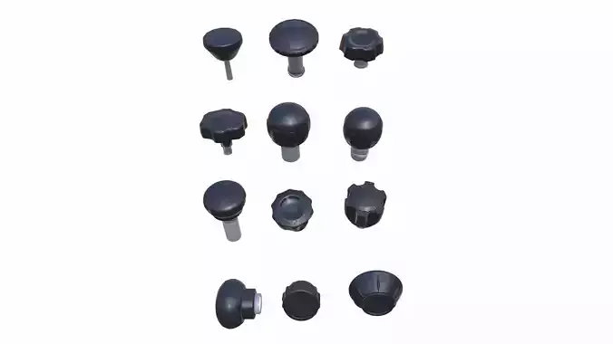 Industrial 12 Knobs Set