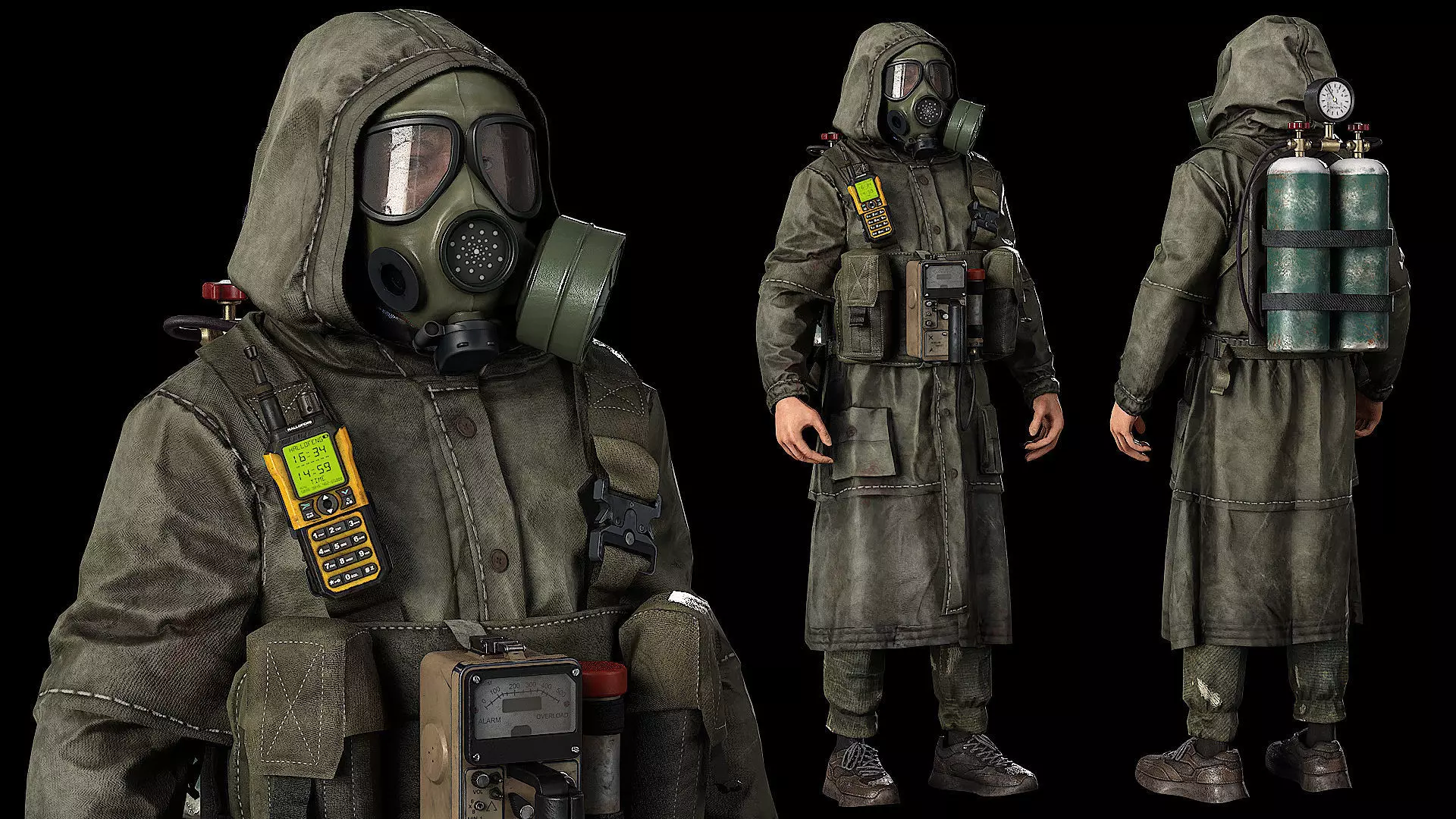 MODULAR POST APOCALYPTIC SURVIVOR GAME READY 3D CHARACTER Low-poly 3D model