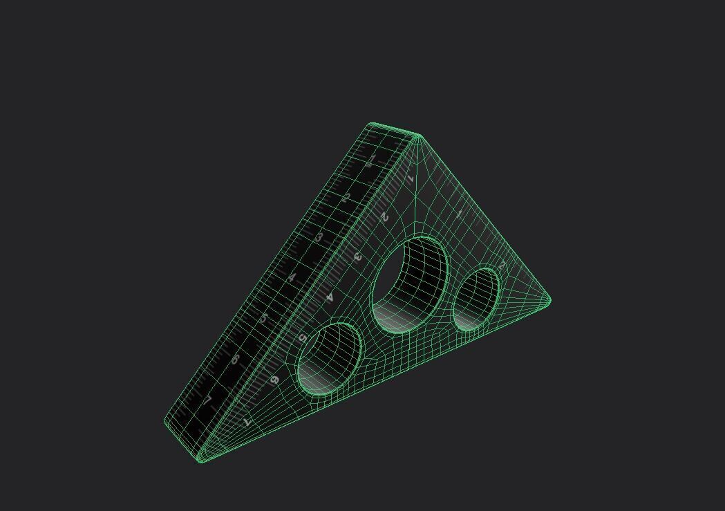 Carpenter 45 Ruler M01 Low-poly 3D model_1