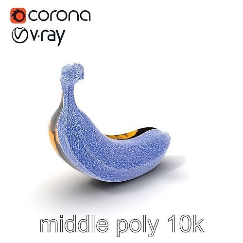 Realistic Rotten Banana Model Pack Low-poly 3D model 6