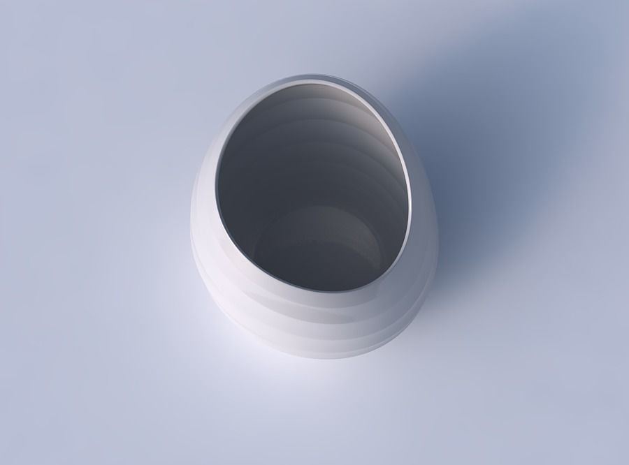 Bowl skewed and twisted with curved horizontal sections 3D print model_2