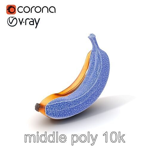 Rotten Banana Detailed Texture model pack Low-poly 3D model 6