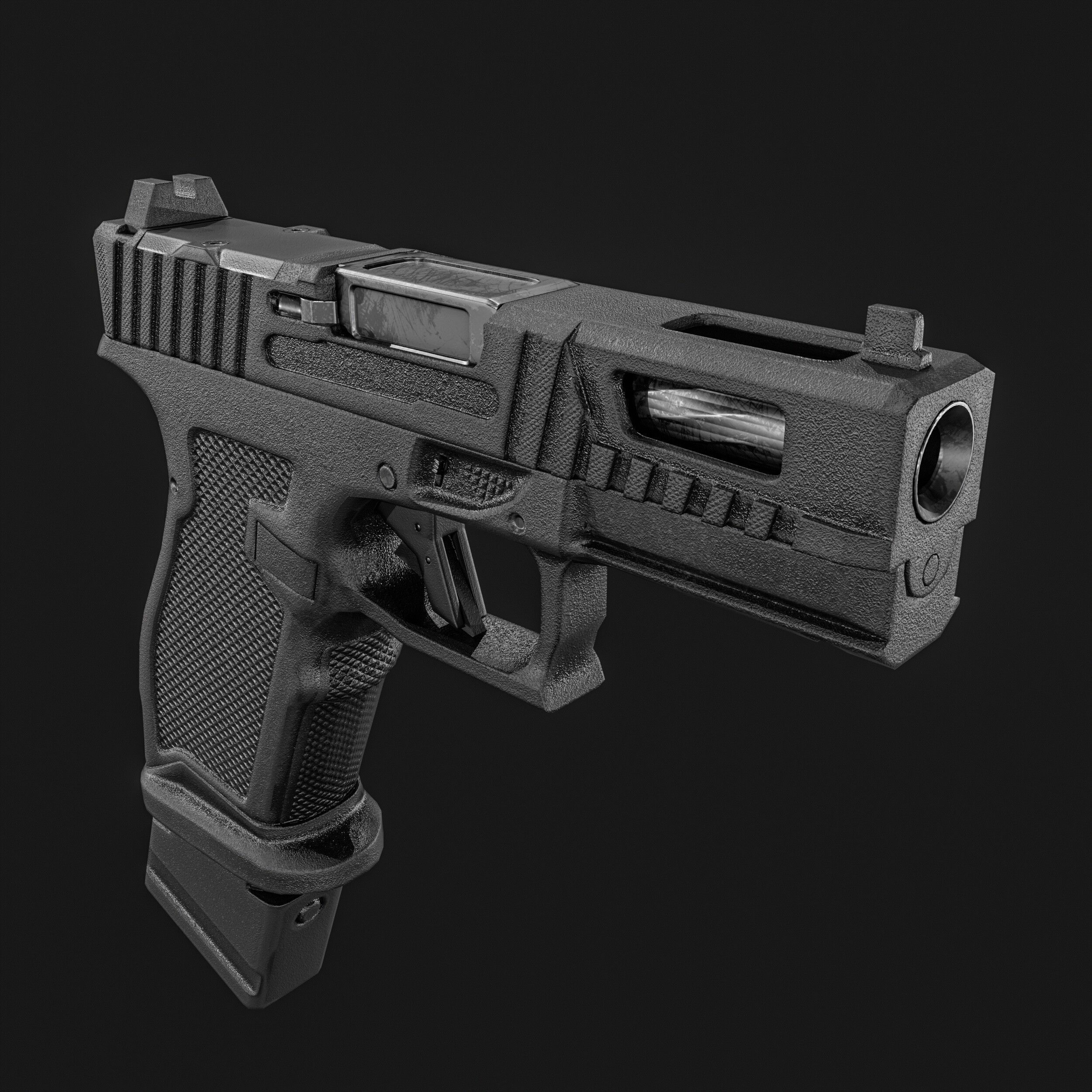 PSA Sabre Dagger Full Size - S 9mm Pistol Low-poly 3D model_11