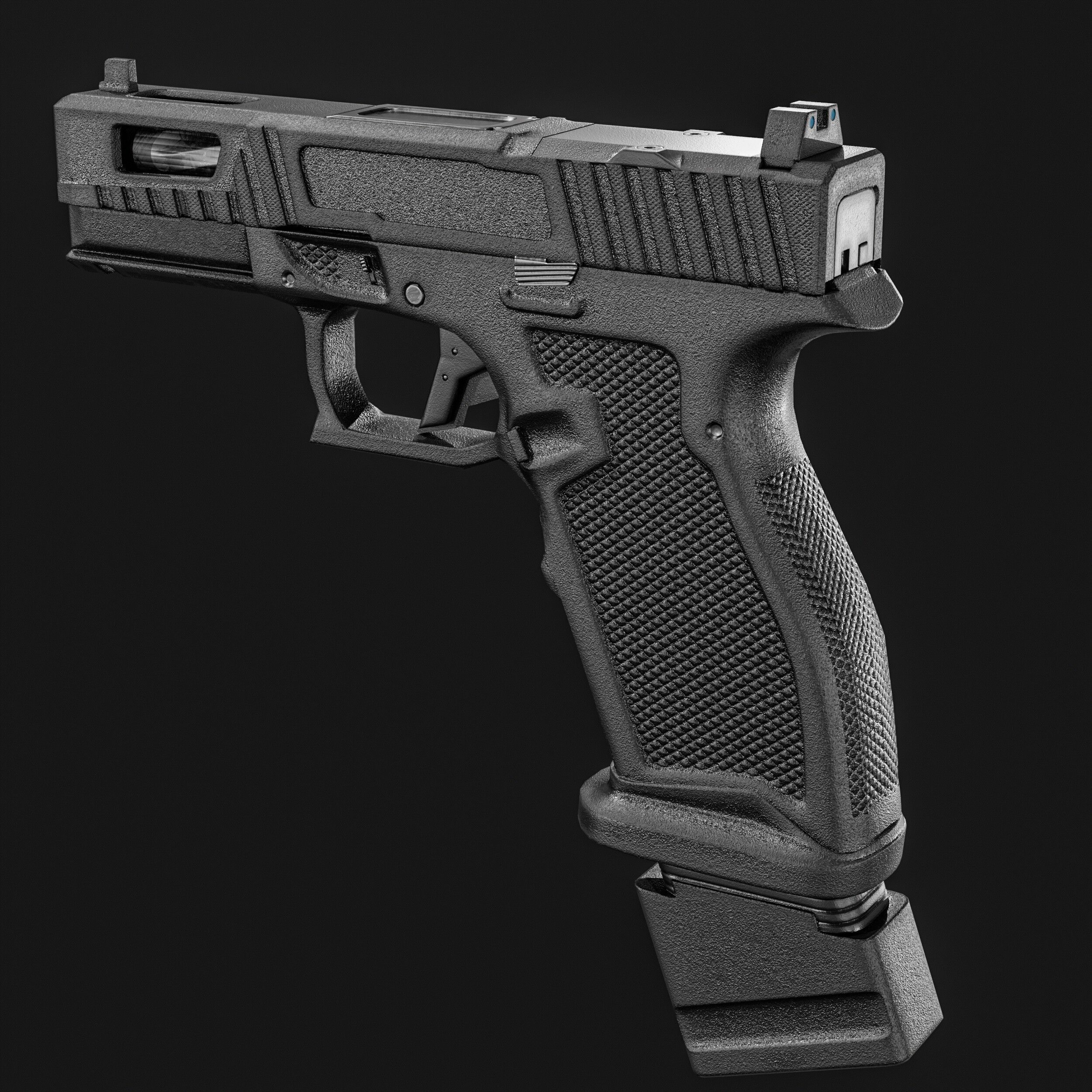 PSA Sabre Dagger Full Size - S 9mm Pistol Low-poly 3D model_12