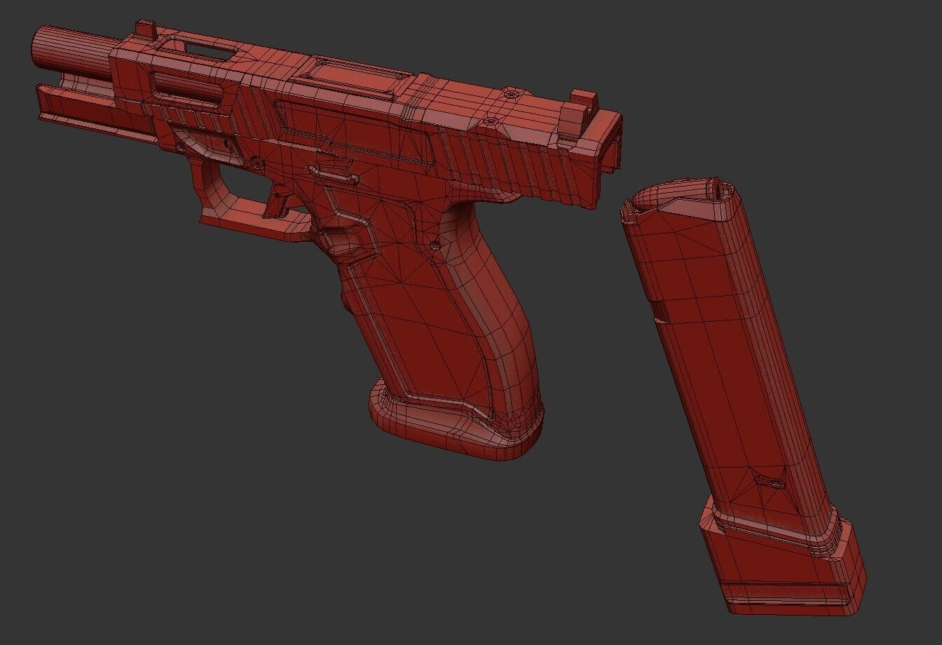 PSA Sabre Dagger Full Size - S 9mm Pistol Low-poly 3D model_26