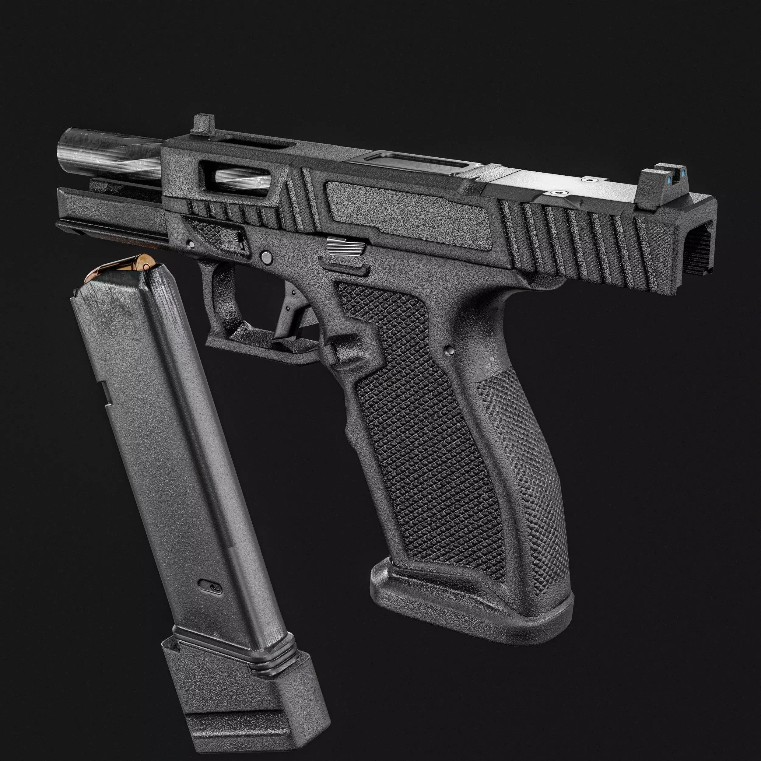 PSA Sabre Dagger Full Size - S 9mm Pistol Low-poly 3D model_0