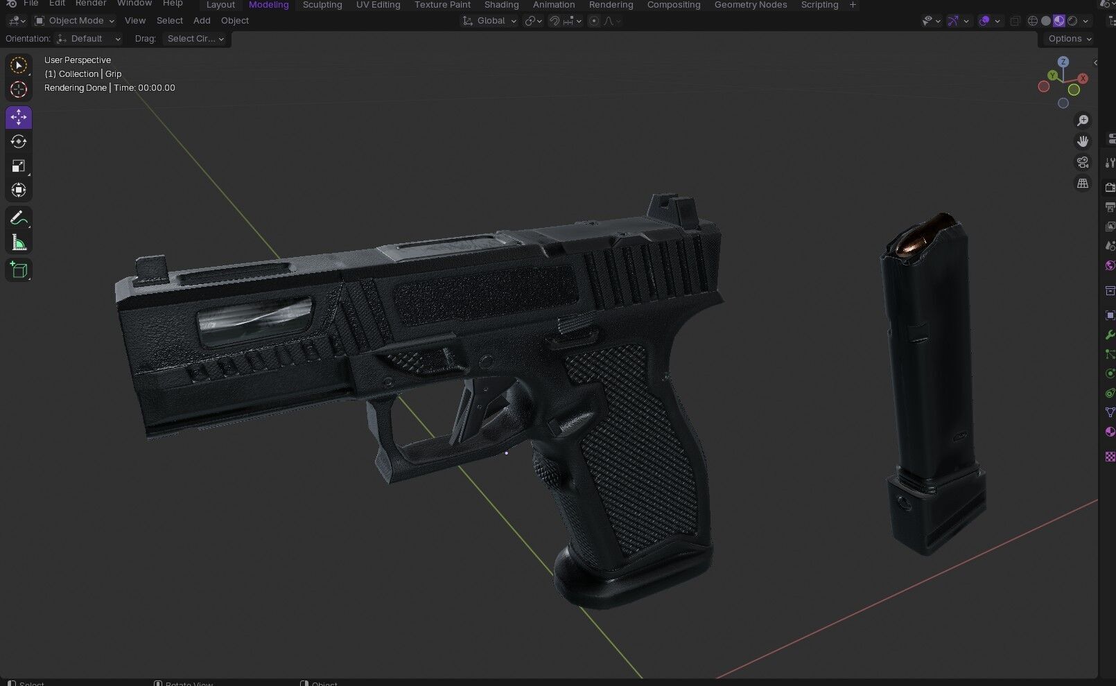 PSA Sabre Dagger Full Size - S 9mm Pistol Low-poly 3D model_19