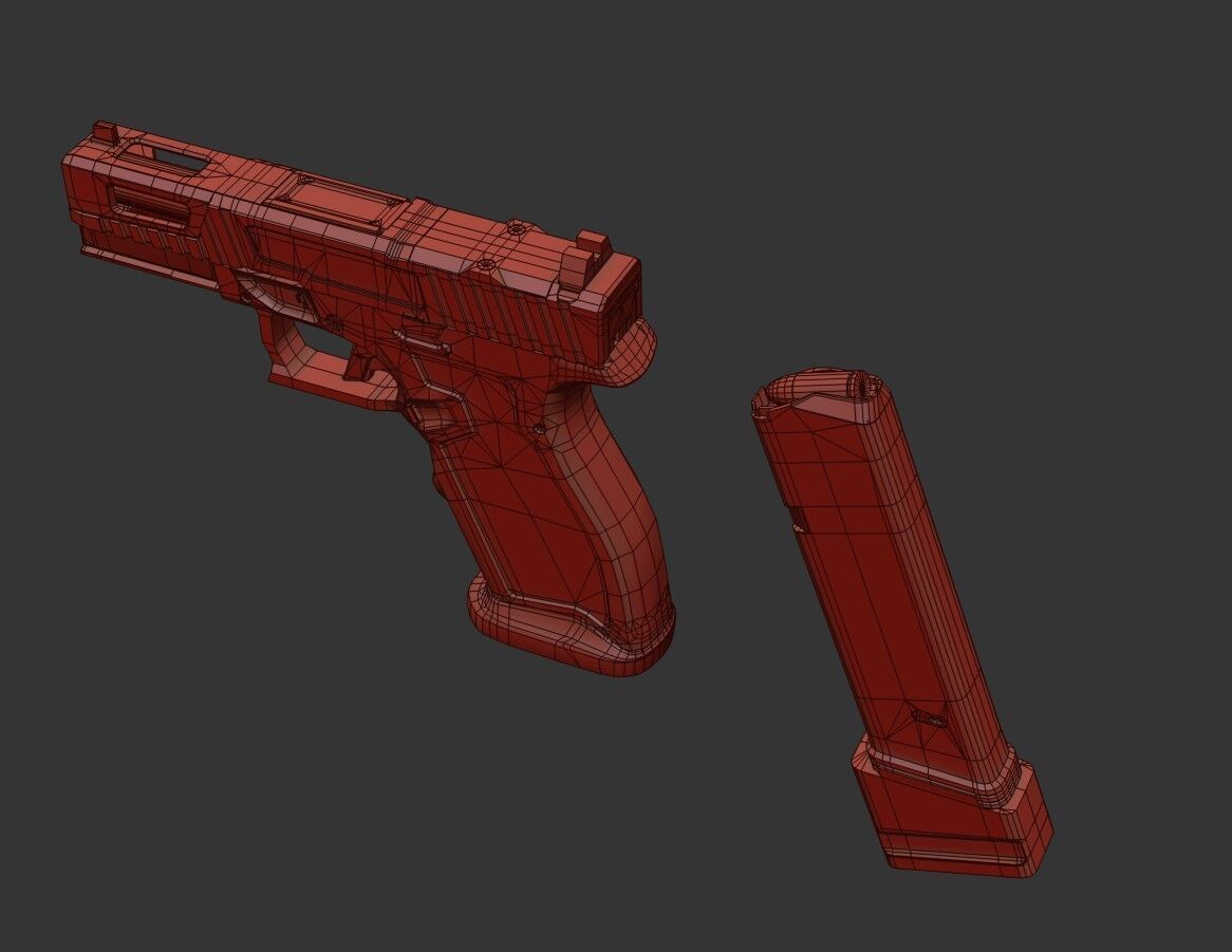 PSA Sabre Dagger Full Size - S 9mm Pistol Low-poly 3D model_24