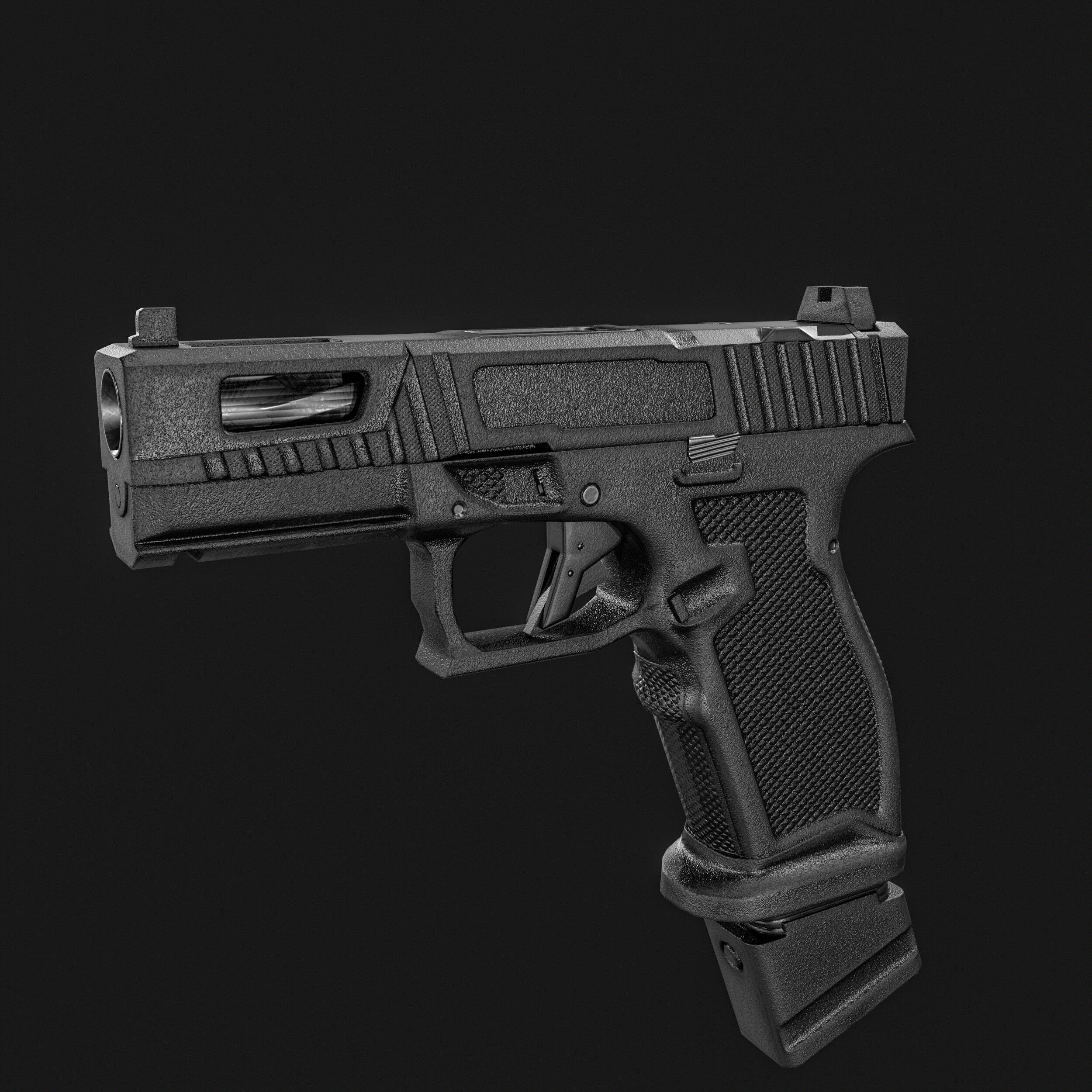 PSA Sabre Dagger Full Size - S 9mm Pistol Low-poly 3D model_8