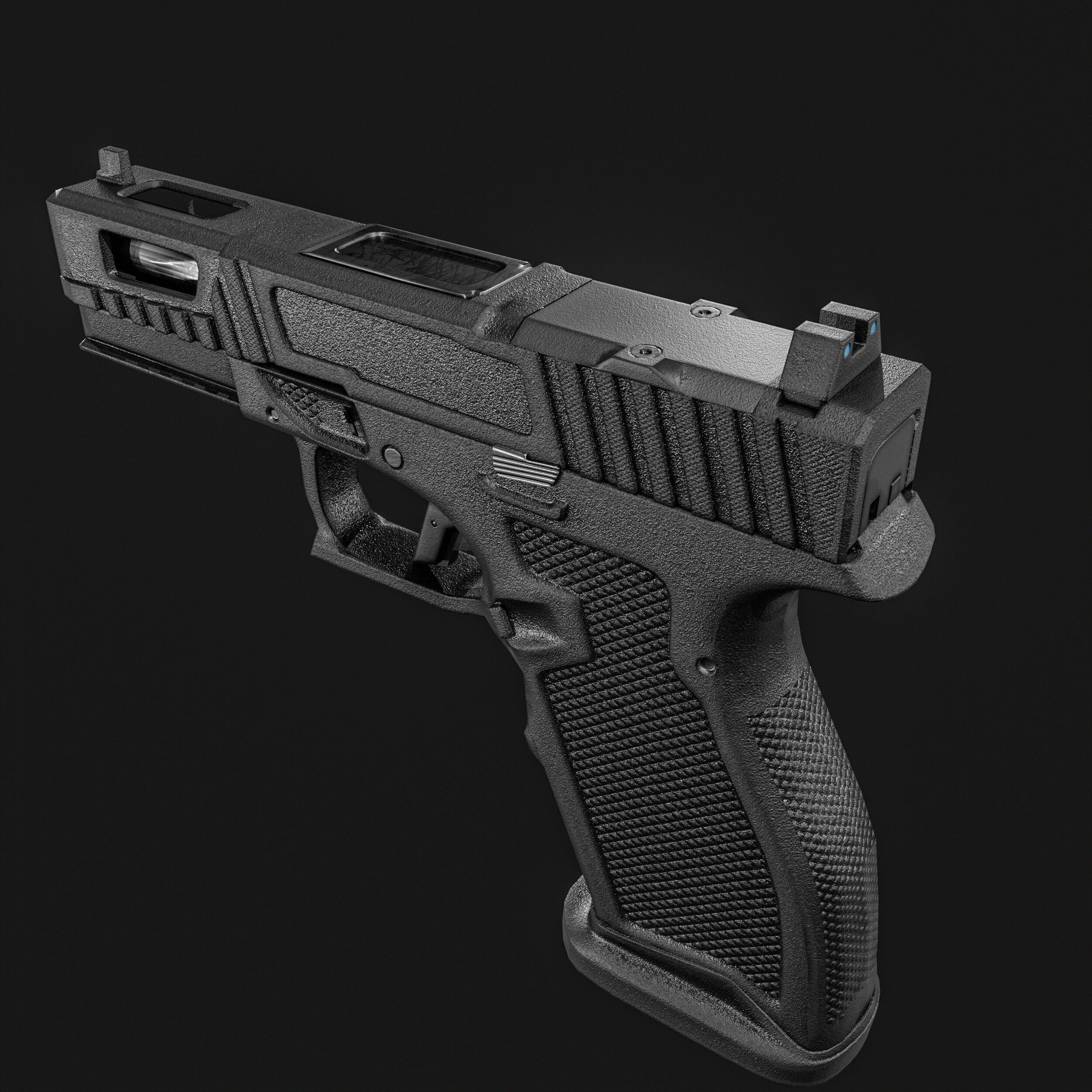 PSA Sabre Dagger Full Size - S 9mm Pistol Low-poly 3D model_1