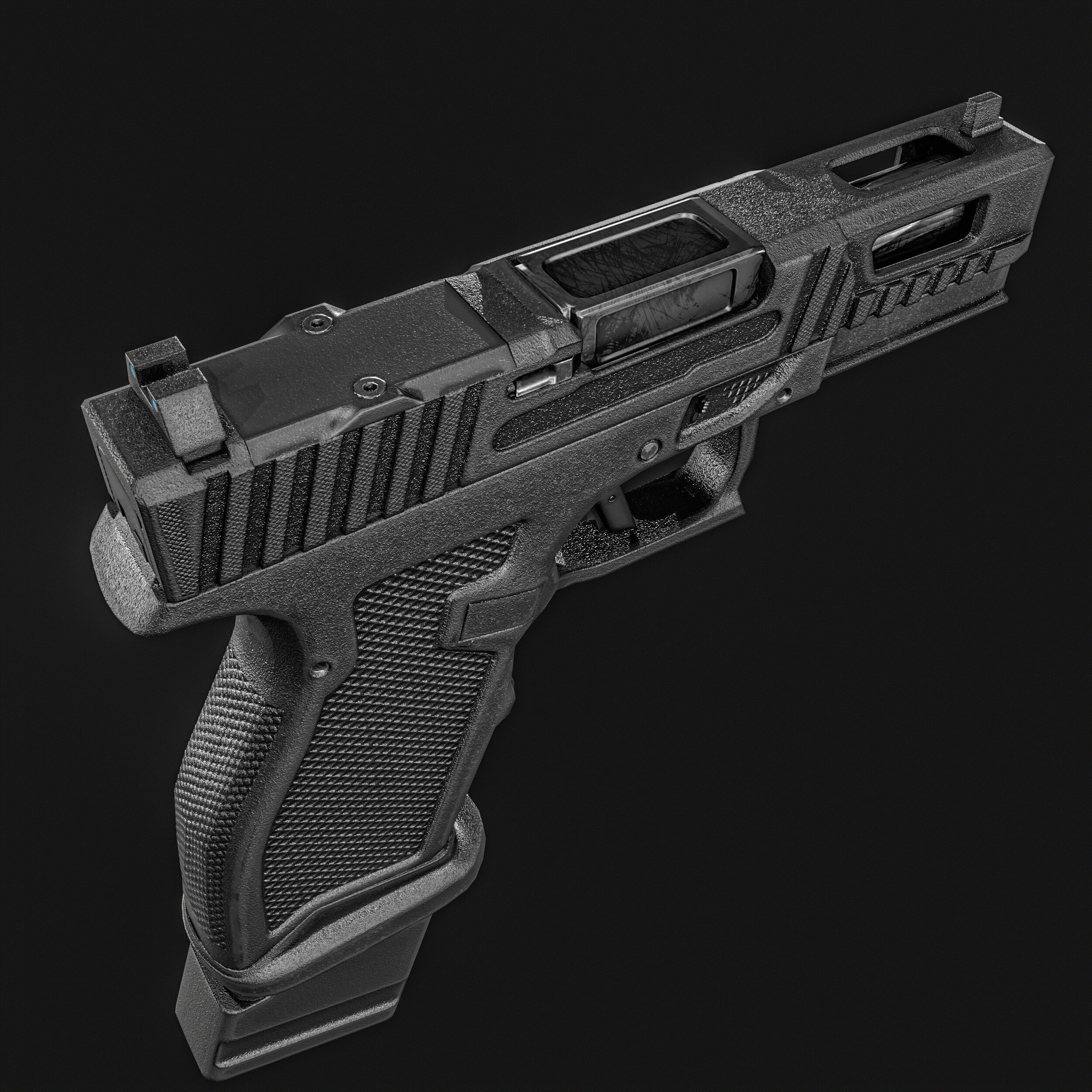 PSA Sabre Dagger Full Size - S 9mm Pistol Low-poly 3D model_10