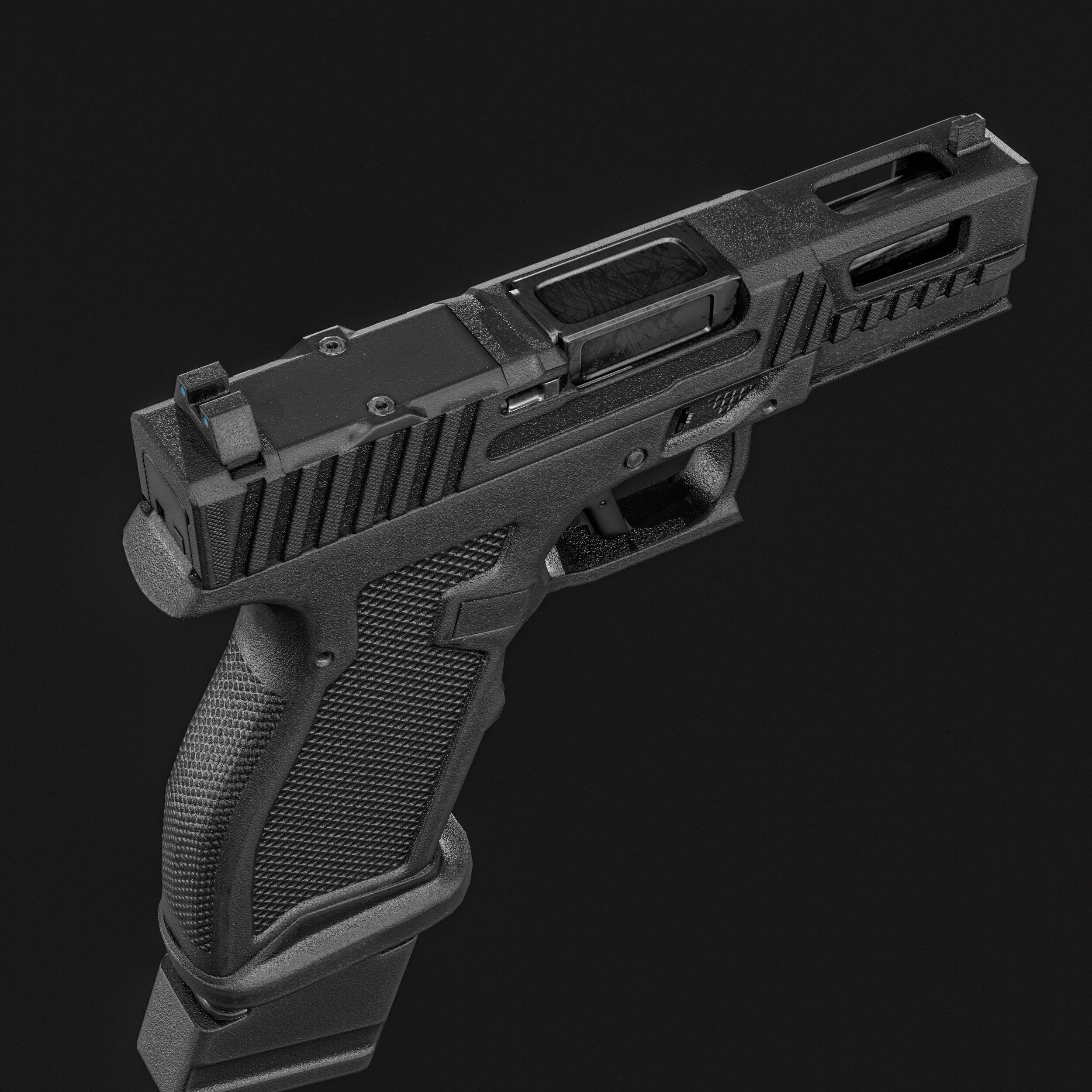 PSA Sabre Dagger Full Size - S 9mm Pistol Low-poly 3D model_13