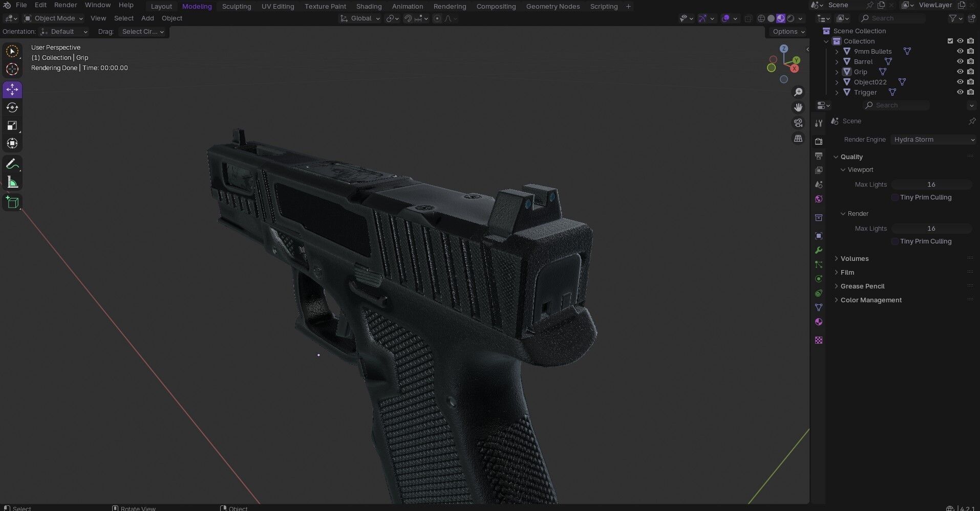 PSA Sabre Dagger Full Size - S 9mm Pistol Low-poly 3D model_21