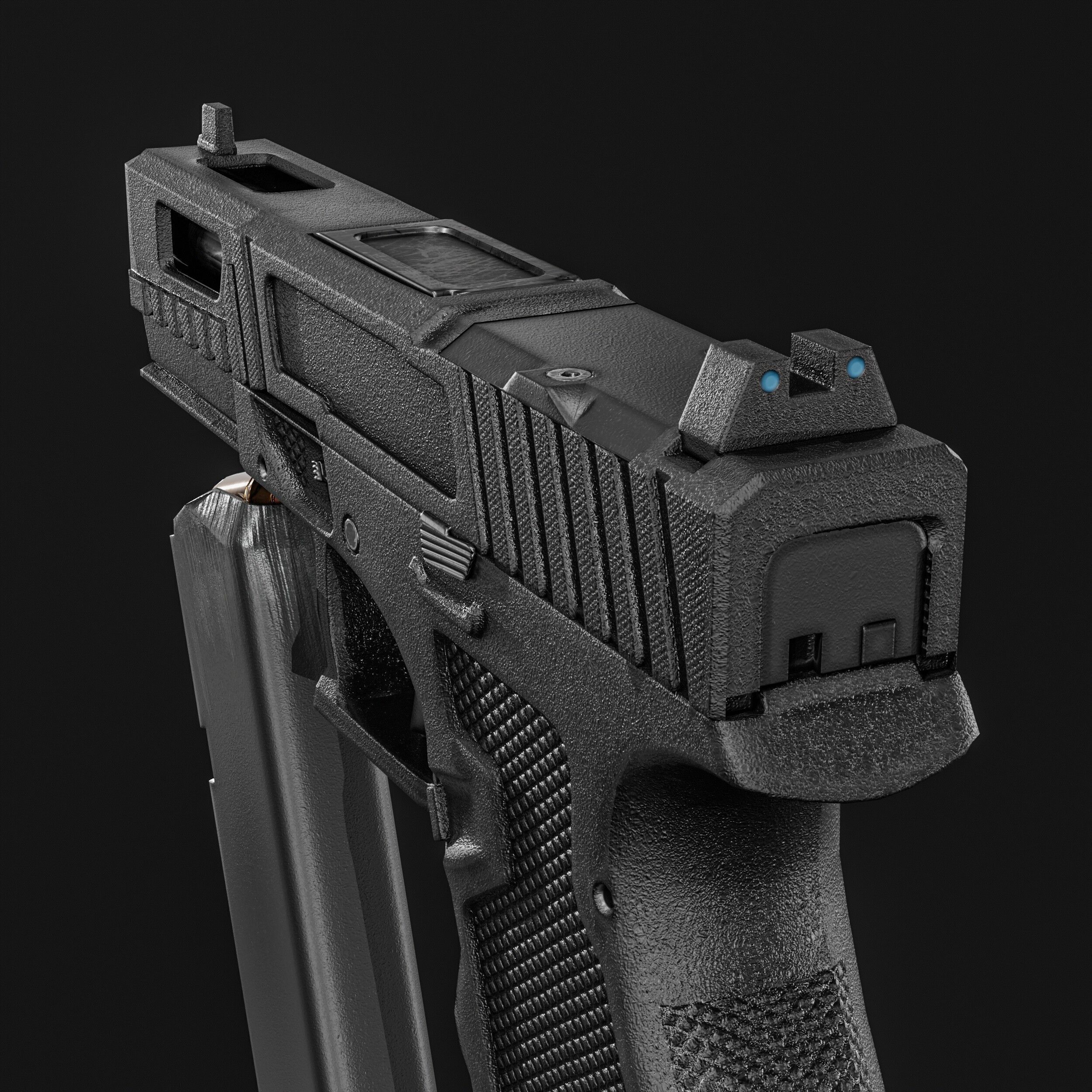 PSA Sabre Dagger Full Size - S 9mm Pistol Low-poly 3D model_4