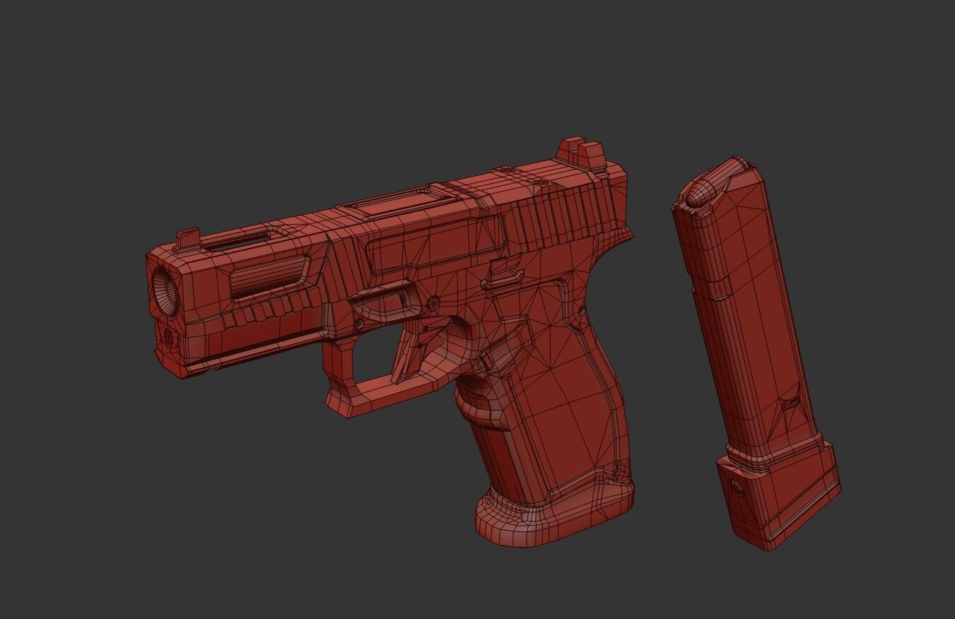 PSA Sabre Dagger Full Size - S 9mm Pistol Low-poly 3D model_22