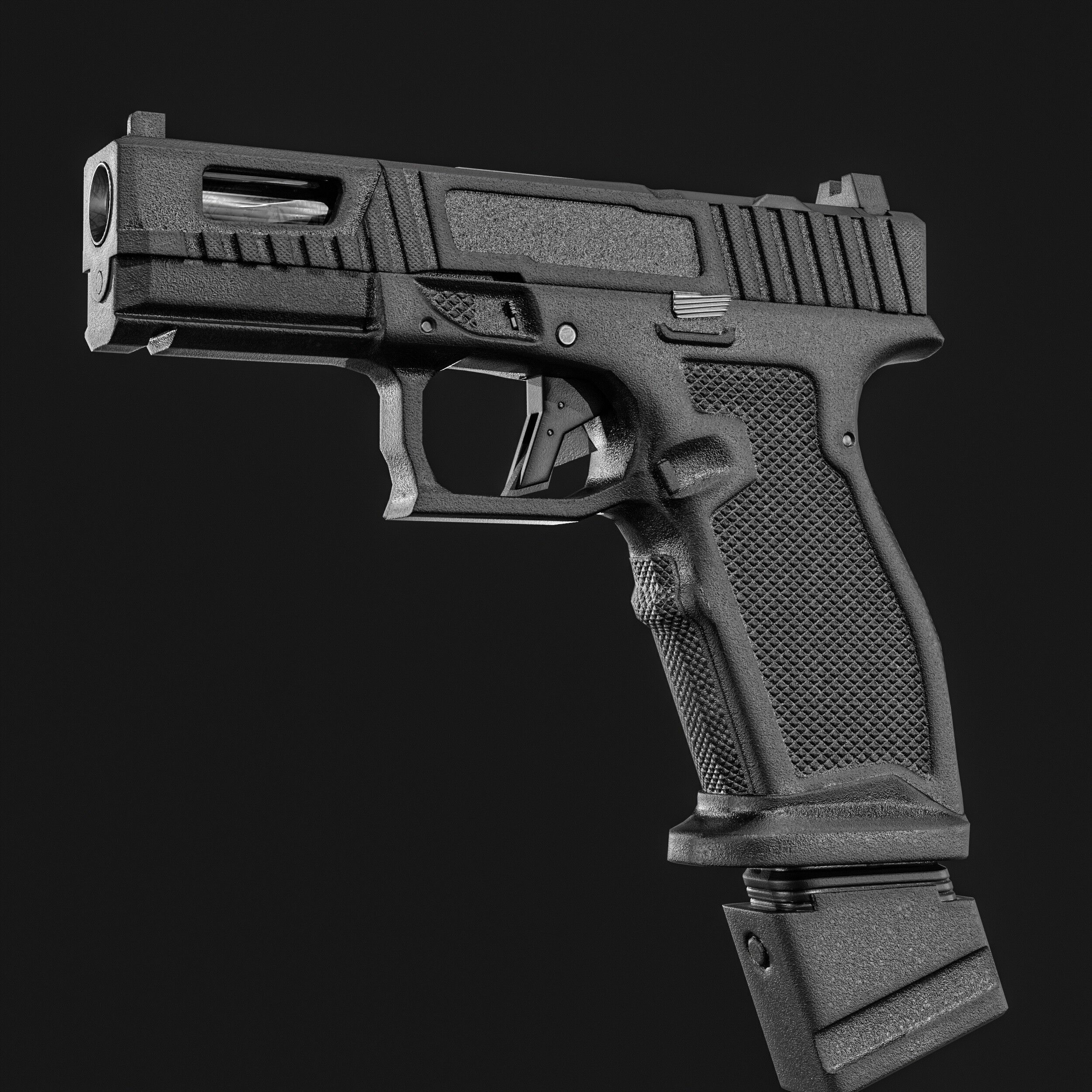 PSA Sabre Dagger Full Size - S 9mm Pistol Low-poly 3D model_6