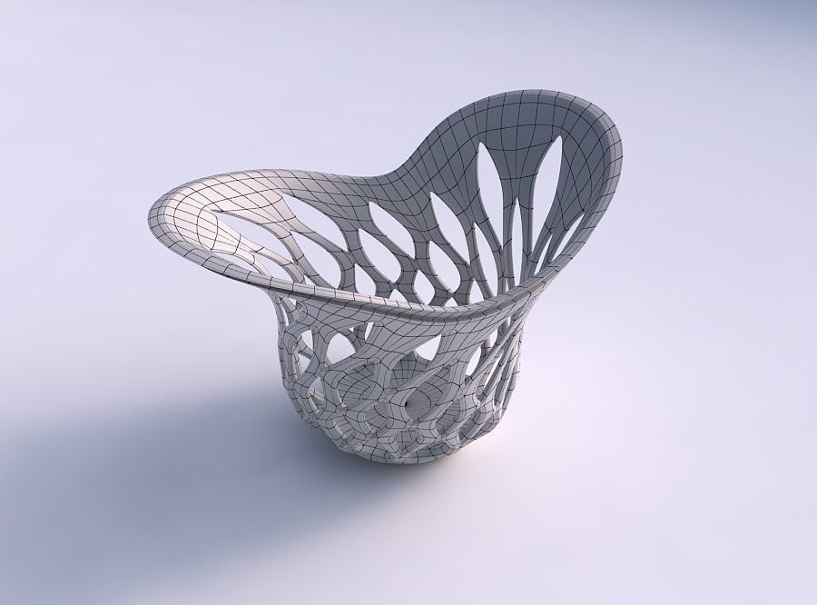 Bowl seed shell with smooth beveled cuts and extruded top wid... 3D print model_5