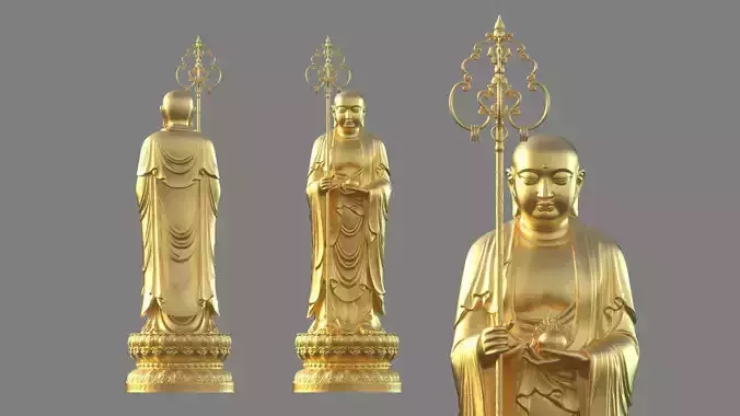 Ksitigarbha Bodhisattva Buddha Statue