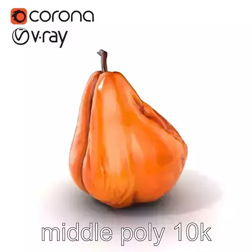 Dried Pear Realistic Model Pack Low-poly 3D model