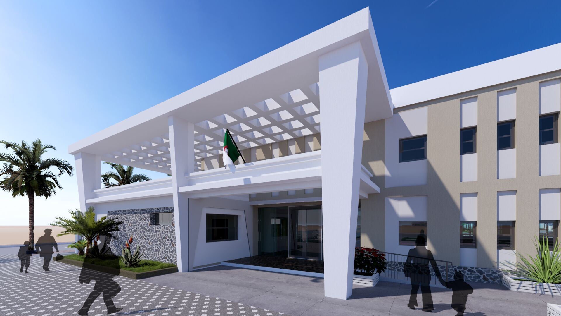 Primary school in Guezzam 3D model_16