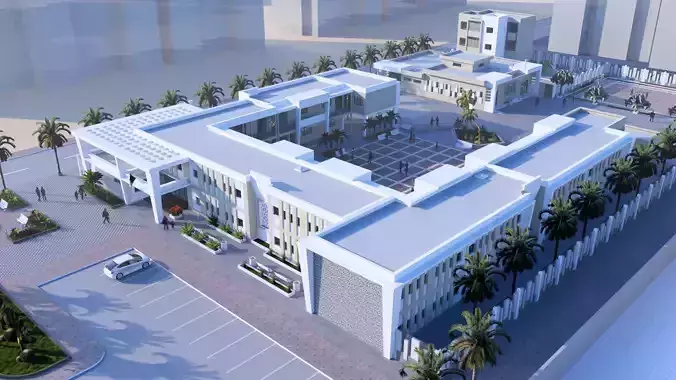 Primary school in Guezzam 3D model Primary school in Guezzam 3D model