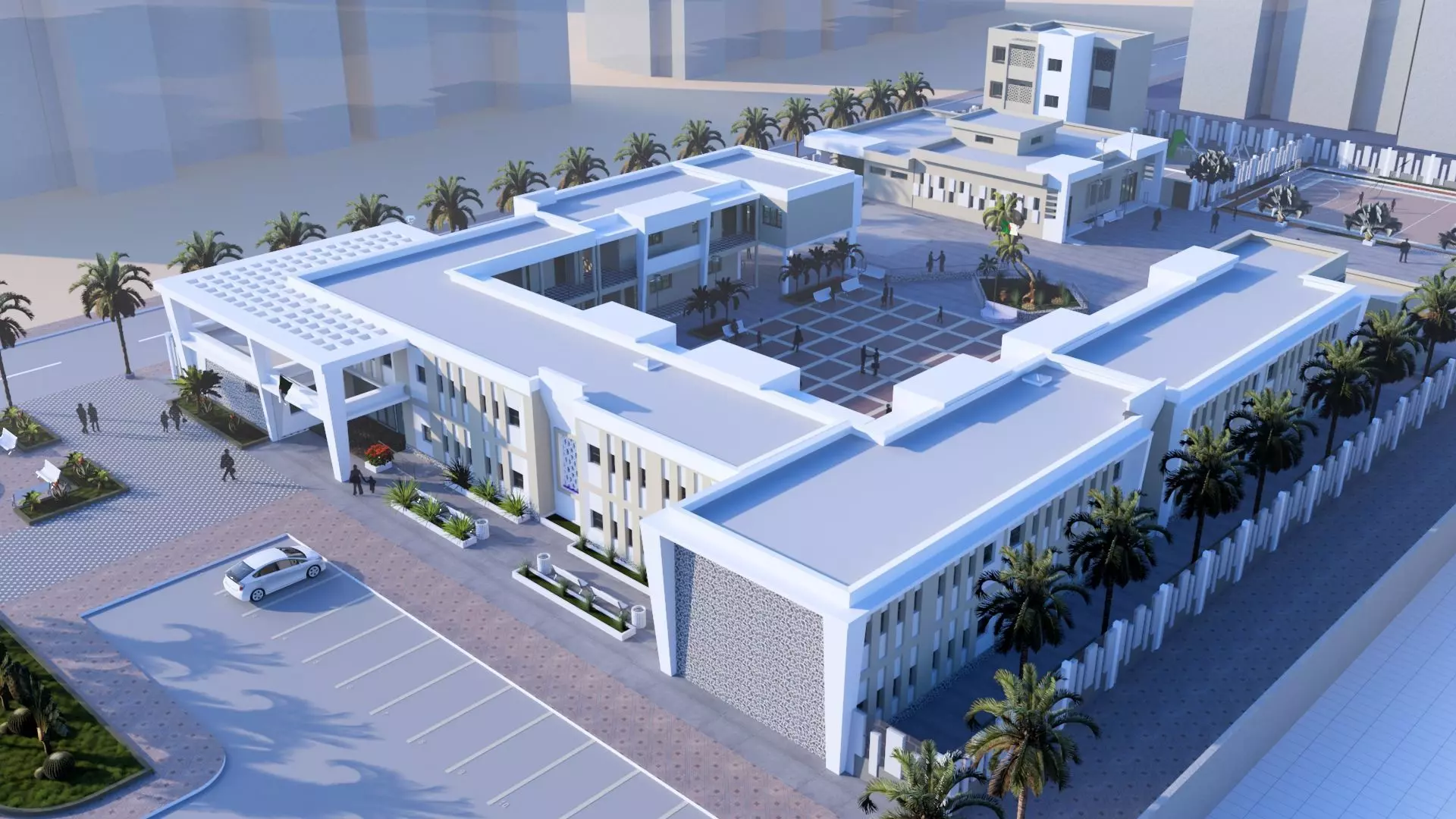 Primary school in Guezzam 3D model_0