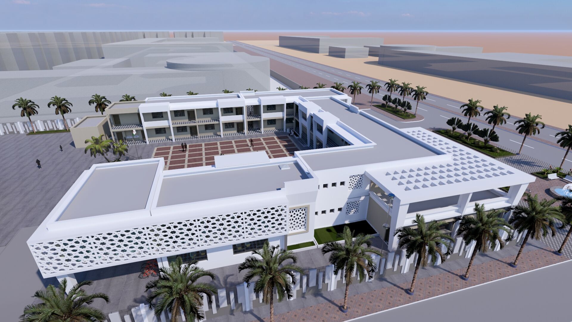 Primary school in Guezzam 3D model_4
