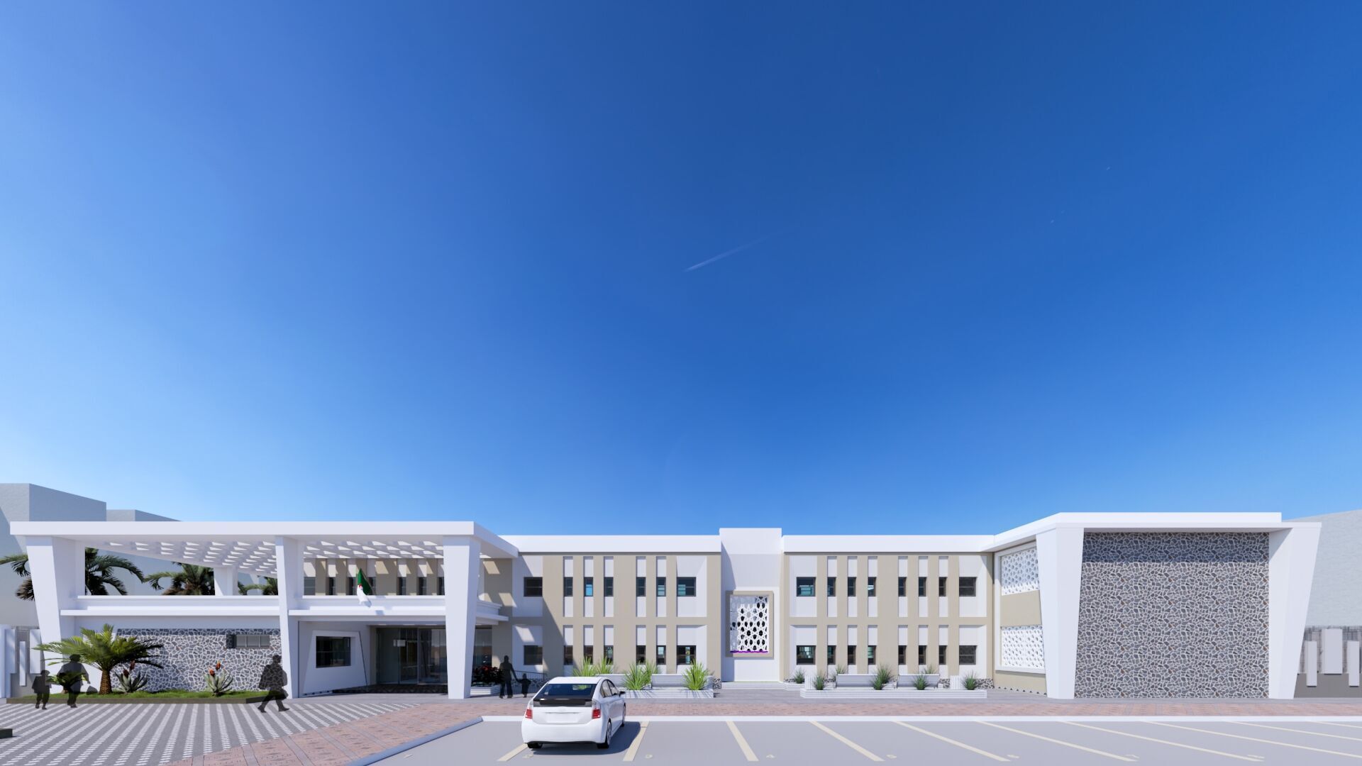 Primary school in Guezzam 3D model_10