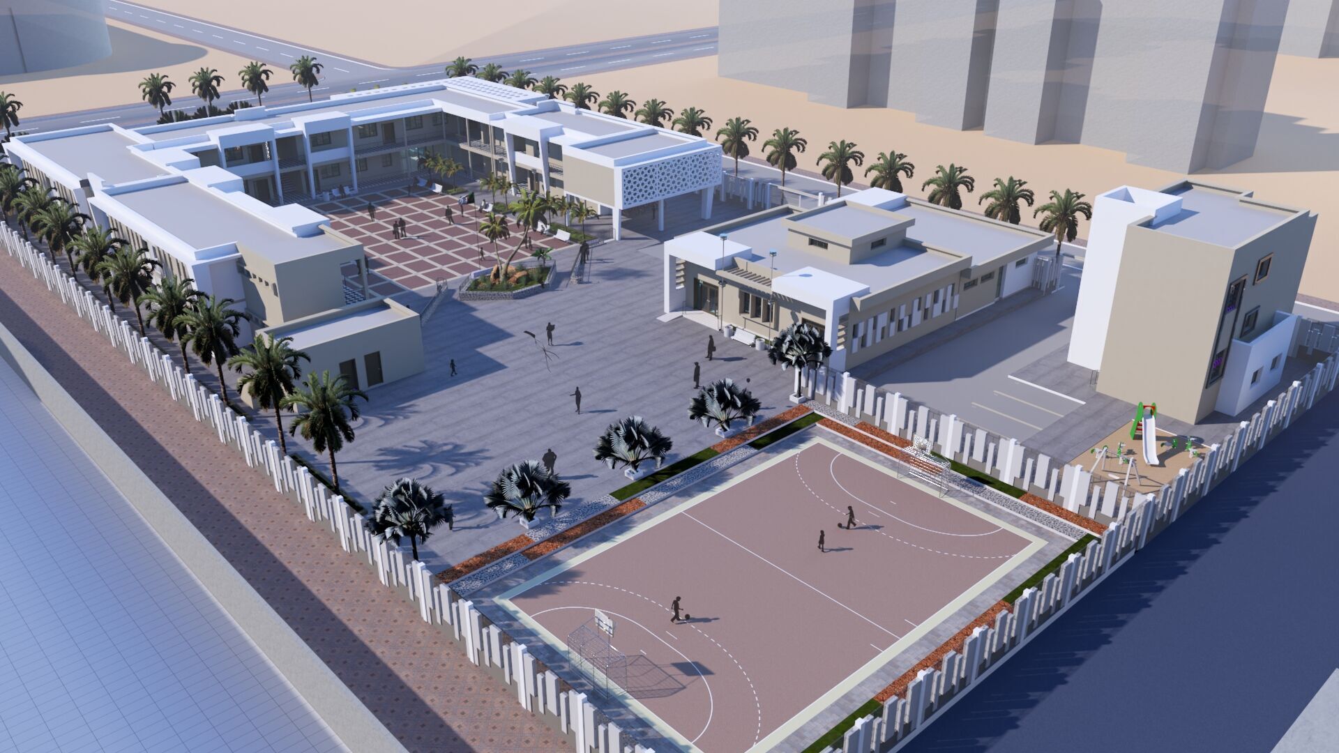 Primary school in Guezzam 3D model_15