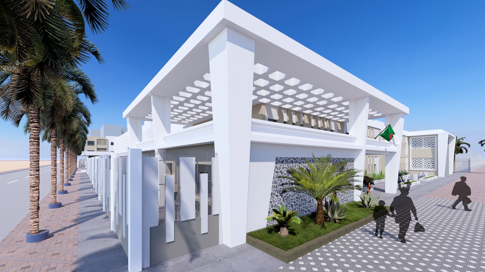 Primary school in Guezzam 3D model_3