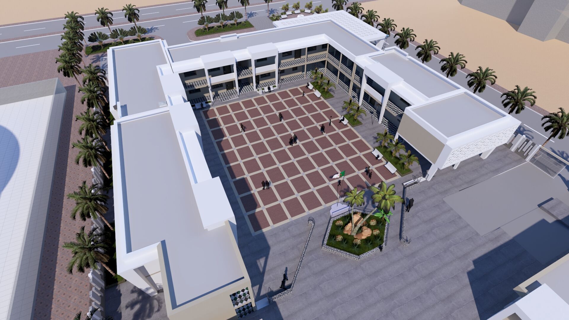Primary school in Guezzam 3D model_14