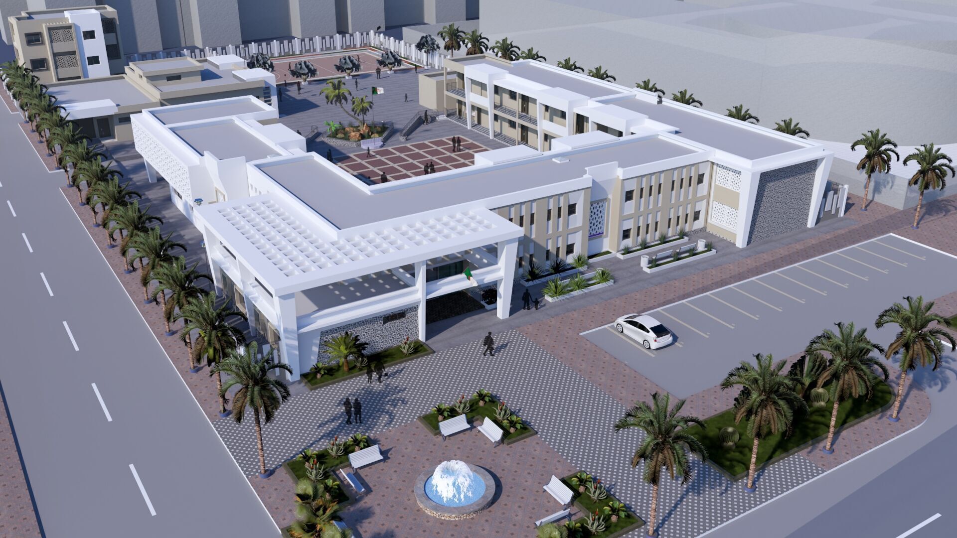 Primary school in Guezzam 3D model_8