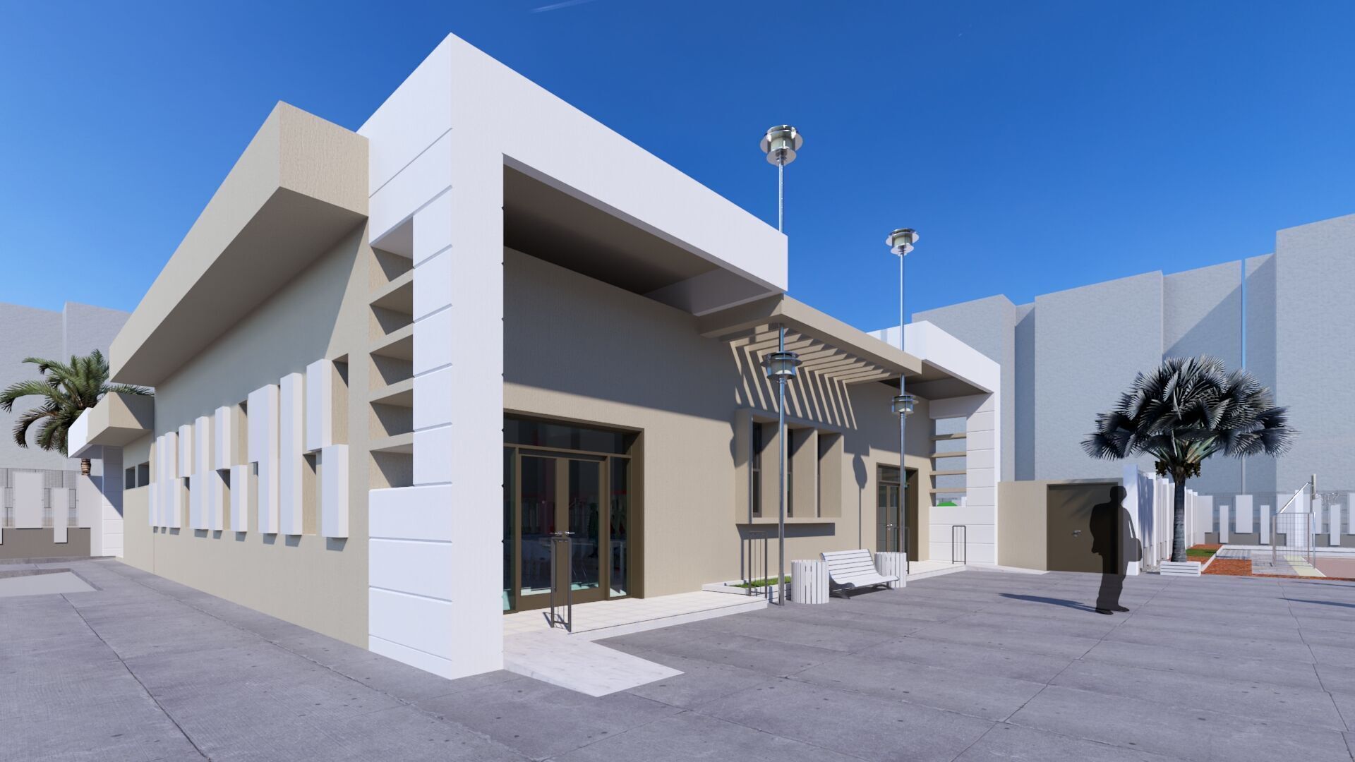 Primary school in Guezzam 3D model_7