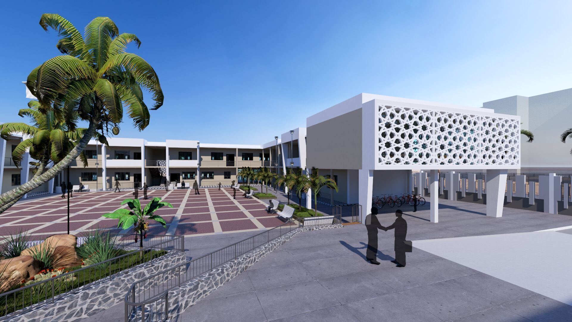 Primary school in Guezzam 3D model_12