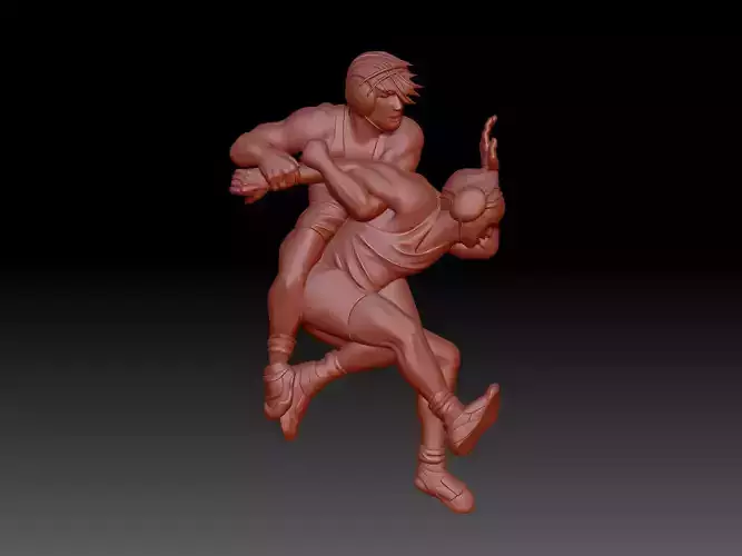wrestling 3D print model