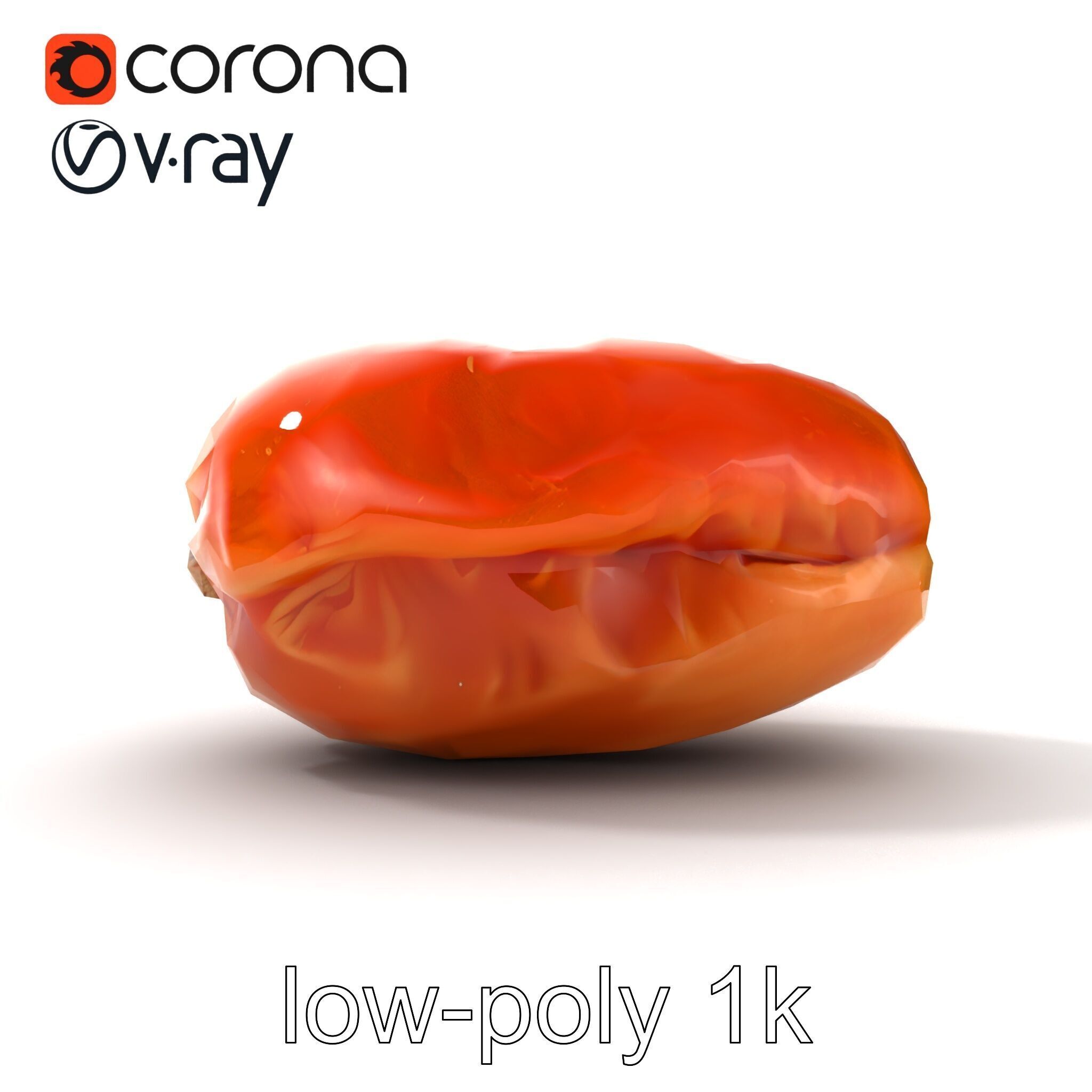 Dried Date Fruit Detailed Model Pack Low-poly 3D model_30