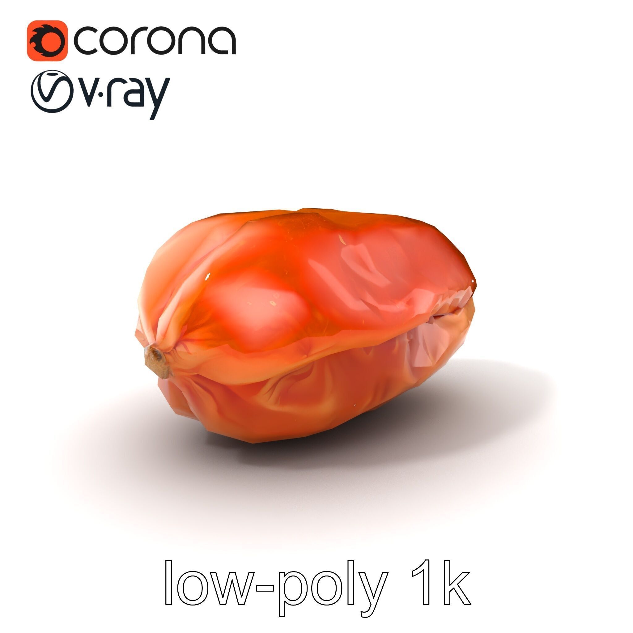 Dried Date Fruit Detailed Model Pack Low-poly 3D model_5