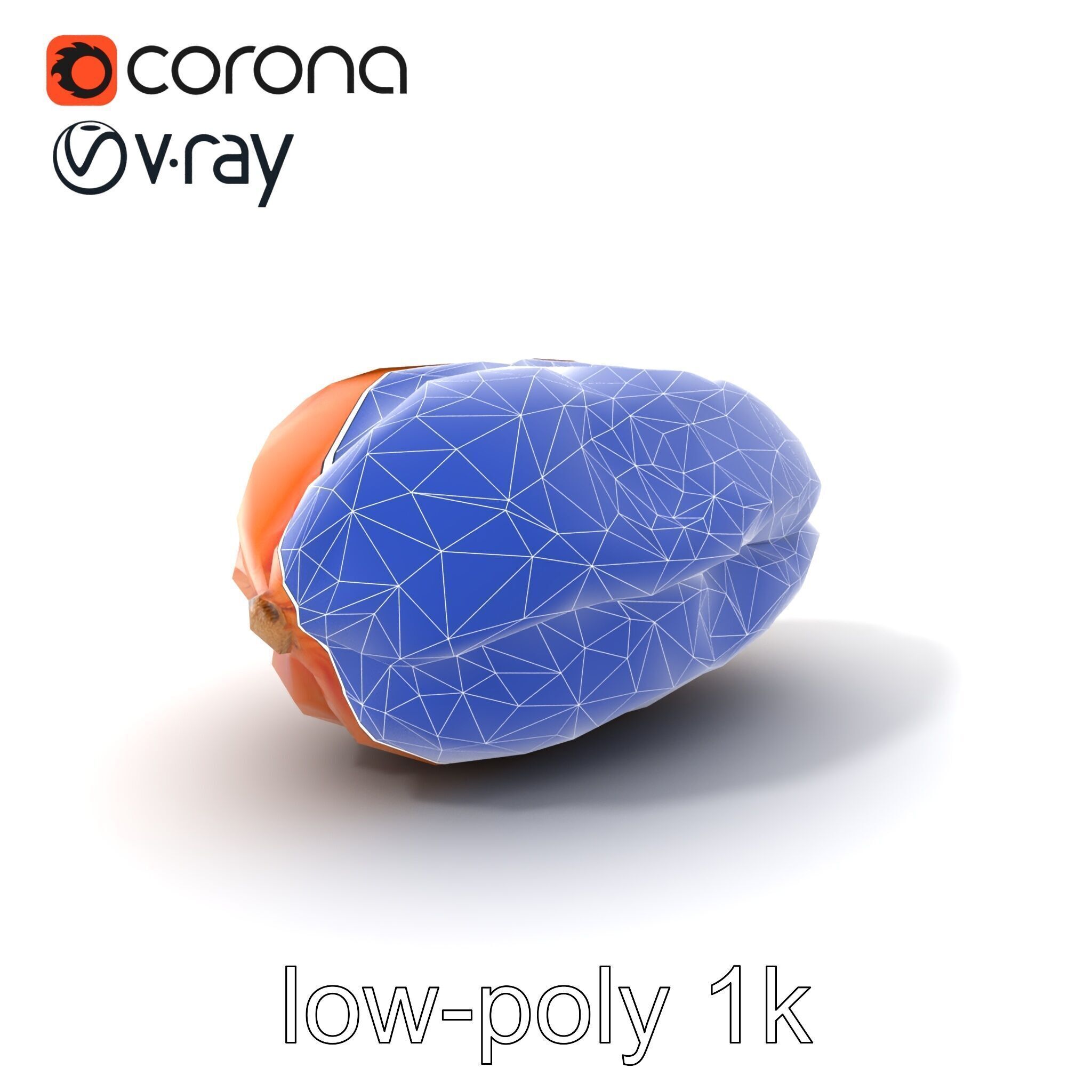 Dried Date Fruit Detailed Model Pack Low-poly 3D model_7